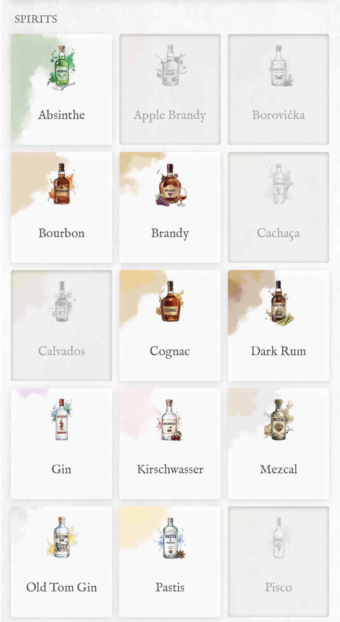 Your Bar — bottle inventory